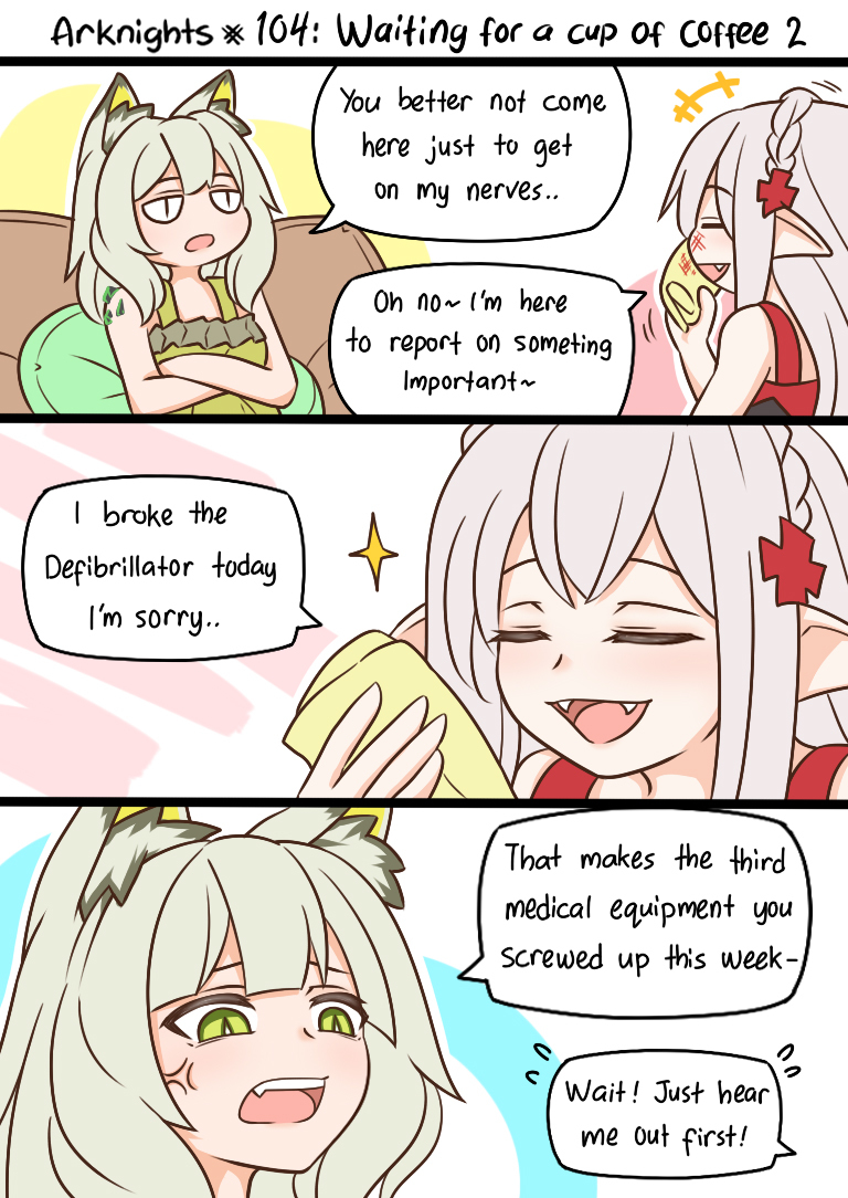 明日方舟的老年博士漫画在哪里看漫画,104 等一个人的咖啡23图